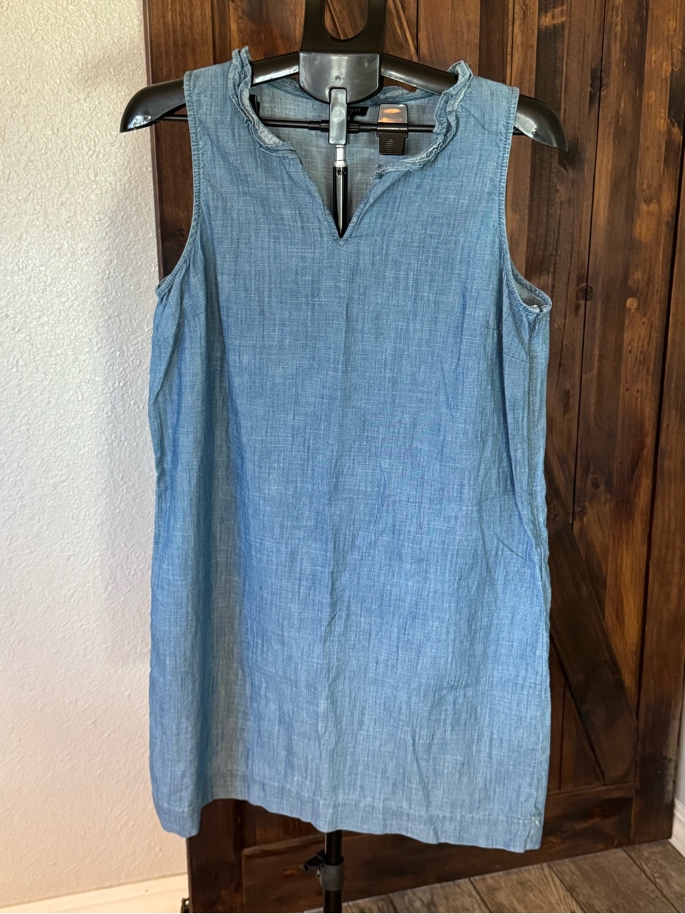 Talbots Light Blue Sleeveless Chambray Tank Dress